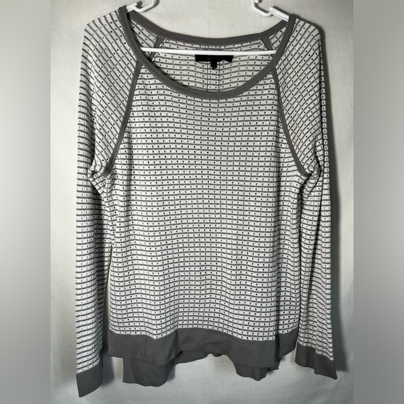 Rag & Bone Grey Striped Thin Open Knit Sweater Size S - Picture 2 of 6